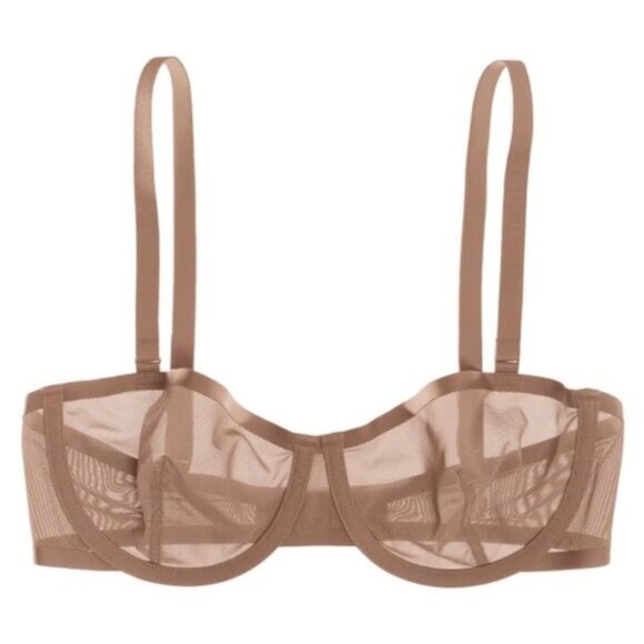 NWOT CUUP The Balconette Mesh in Taupe - 32F - Picture 1 of 4